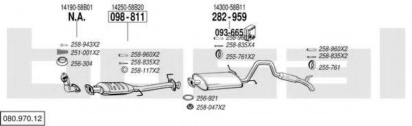 BOSAL 08097012 Система випуску ОГ