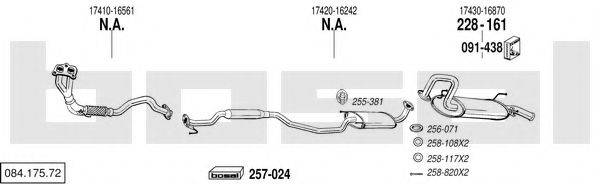 BOSAL 08417572 Система випуску ОГ