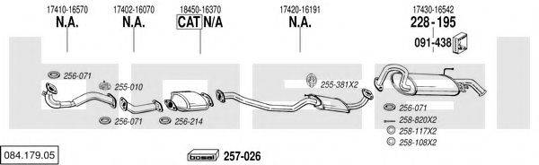 BOSAL 08417905 Система випуску ОГ