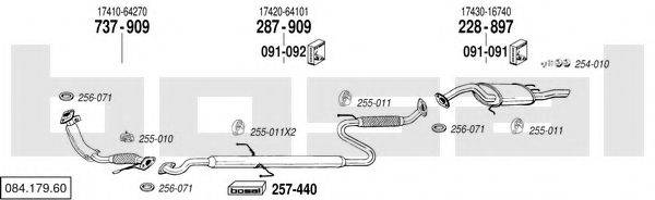 BOSAL 08417960 Система випуску ОГ