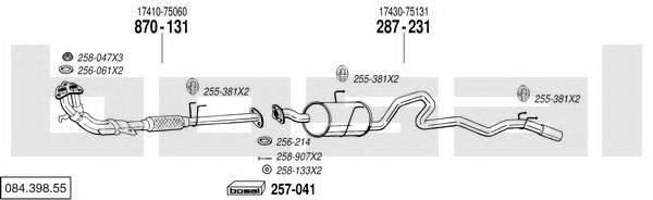 BOSAL 08439855 Система випуску ОГ