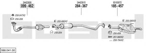 BOSAL 08804100 Система випуску ОГ