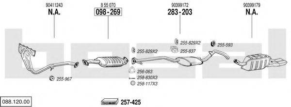 BOSAL 08812000 Система випуску ОГ