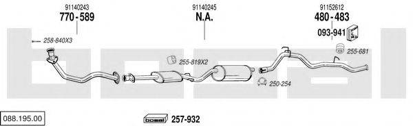 BOSAL 08819500 Система випуску ОГ