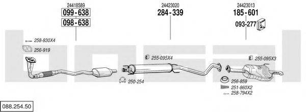 BOSAL 08825450 Система випуску ОГ