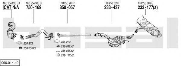 BOSAL 09001440 Система випуску ОГ