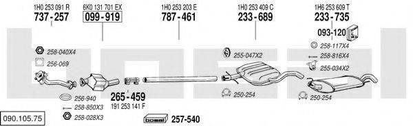 BOSAL 09010575 Система випуску ОГ