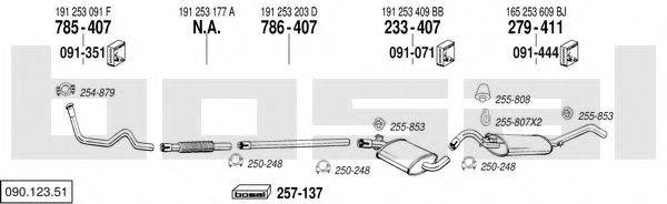 BOSAL 09012351 Система випуску ОГ