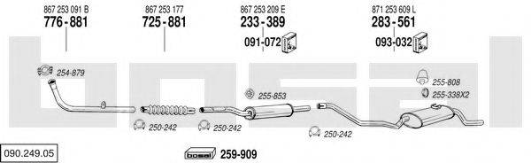 BOSAL 09024905 Система випуску ОГ