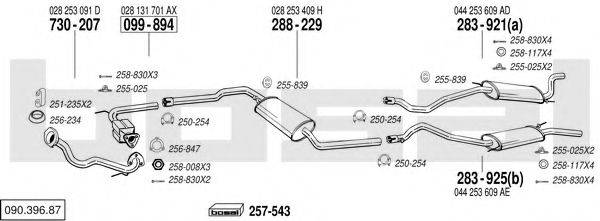 BOSAL 09039687 Система випуску ОГ