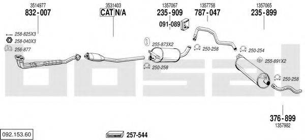 BOSAL 09215360 Система випуску ОГ