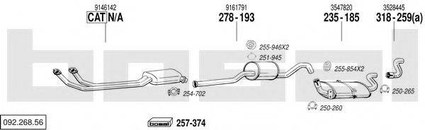 BOSAL 09226856 Система випуску ОГ