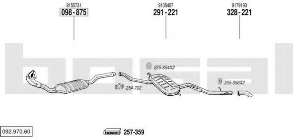 BOSAL 09297060 Система випуску ОГ