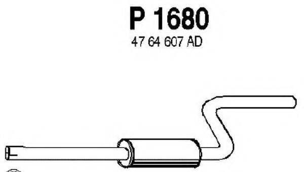 FENNO P1680 Середній глушник вихлопних газів