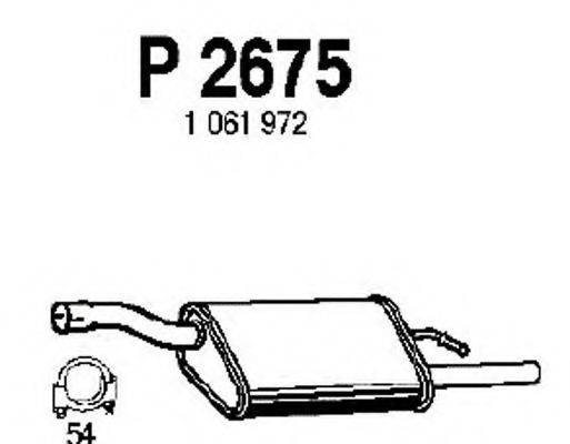 FENNO P2675 Глушник вихлопних газів кінцевий