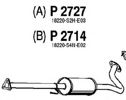 FENNO P2714 Середній глушник вихлопних газів