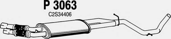 FENNO P3063 Середній глушник вихлопних газів