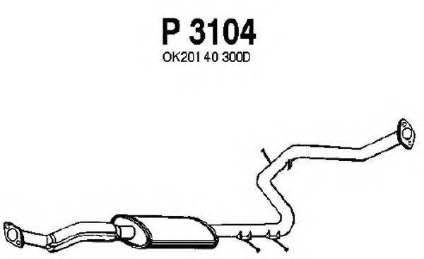 KIA OK23N-40-300B Середній глушник вихлопних газів