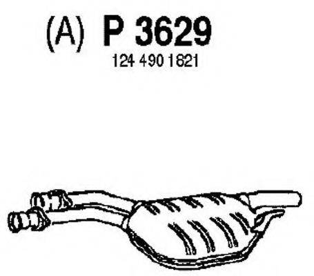 FENNO P3629 Середній глушник вихлопних газів