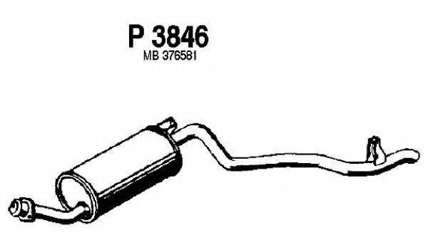 FENNO P3846 Глушник вихлопних газів кінцевий