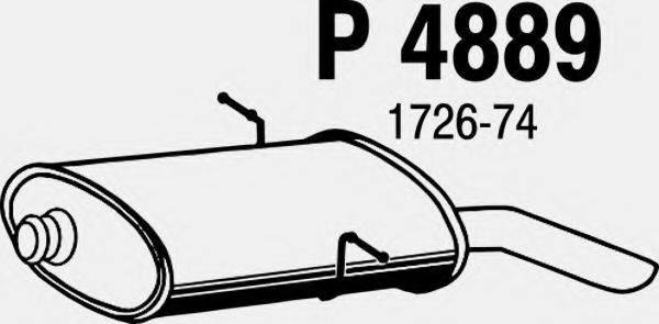 FENNO P4889 Глушник вихлопних газів кінцевий