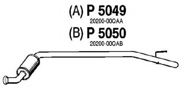 NISSAN 5854220 Середній глушник вихлопних газів