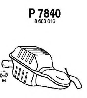 FENNO P7840 Глушник вихлопних газів кінцевий