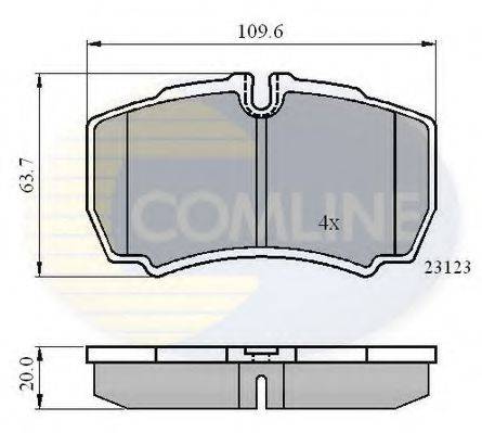 COMLINE CBP01034 Комплект гальмівних колодок, дискове гальмо