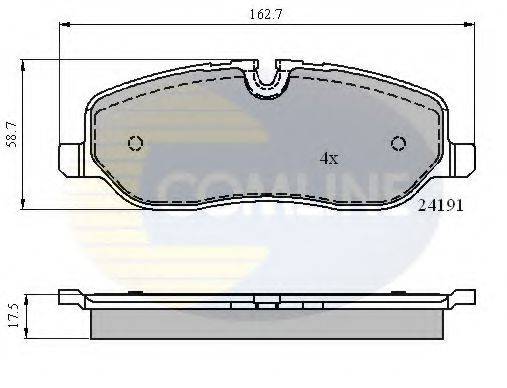 COMLINE CBP01533 Комплект гальмівних колодок, дискове гальмо