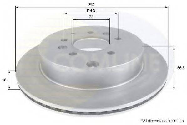 COMLINE ADC0458V гальмівний диск