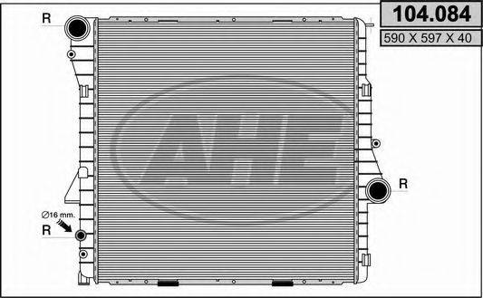 AHE 104084 Радіатор, охолодження двигуна