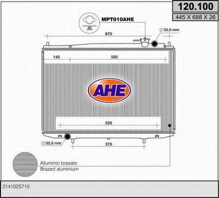 AHE 120100 Радіатор, охолодження двигуна