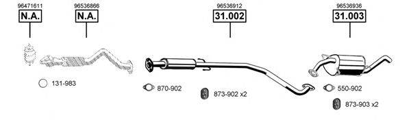 ASMET CV310080 Система випуску ОГ