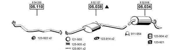 ASMET OP054150 Система випуску ОГ