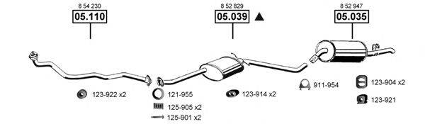 ASMET OP054250 Система випуску ОГ