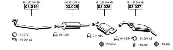 ASMET VA031485 Система випуску ОГ