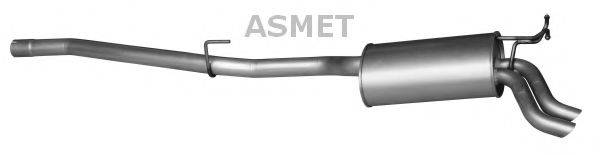 ASMET 01075 Глушник вихлопних газів кінцевий