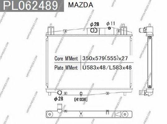 NPS M156A72 Радіатор, охолодження двигуна