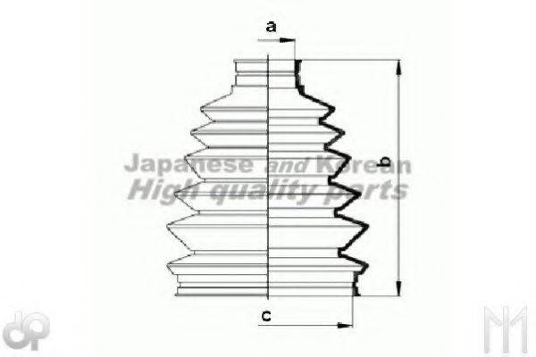 ASHUKI 08580103 Комплект пильника, приводний вал