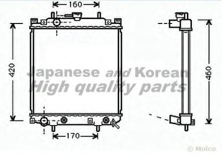 ASHUKI D55146 Радіатор, охолодження двигуна