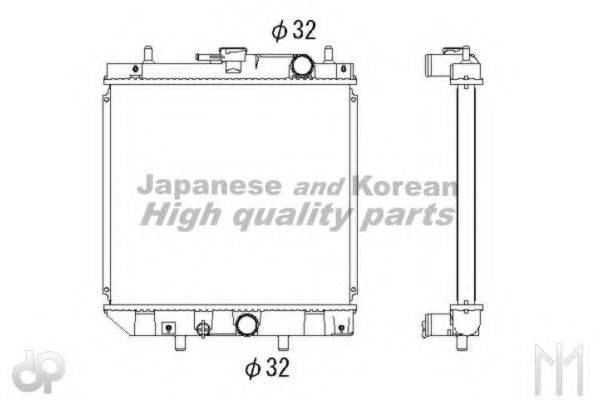 ASHUKI D55150 Радіатор, охолодження двигуна