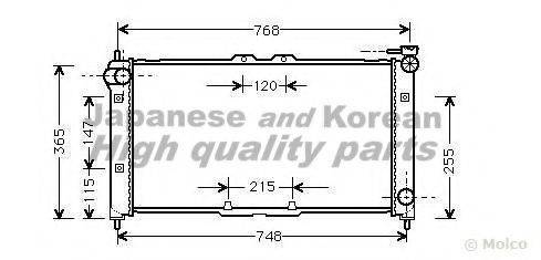 ASHUKI M55416 Радіатор, охолодження двигуна