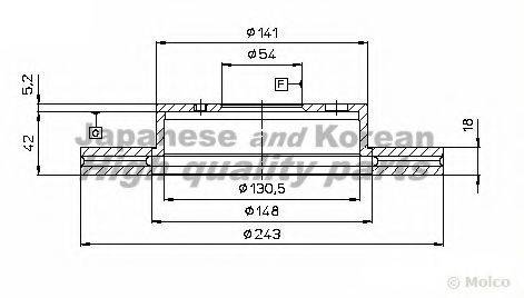 ASHUKI T60260 гальмівний диск