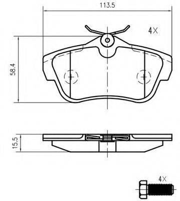 VEMA K427300 Комплект гальмівних колодок, дискове гальмо