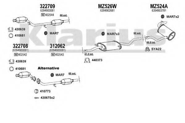 KLARIUS 600689U Система випуску ОГ