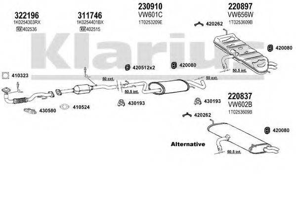 KLARIUS 931684E Система випуску ОГ