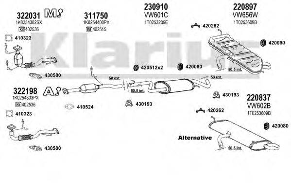 KLARIUS 931685E Система випуску ОГ