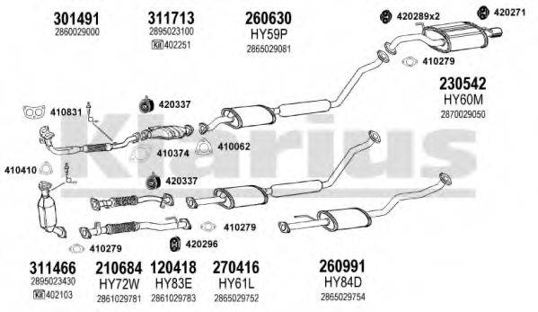 KLARIUS 450030E Система випуску ОГ