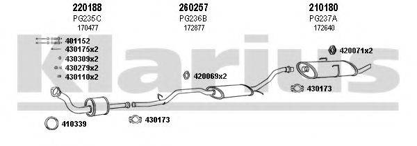 KLARIUS 630242E Система випуску ОГ