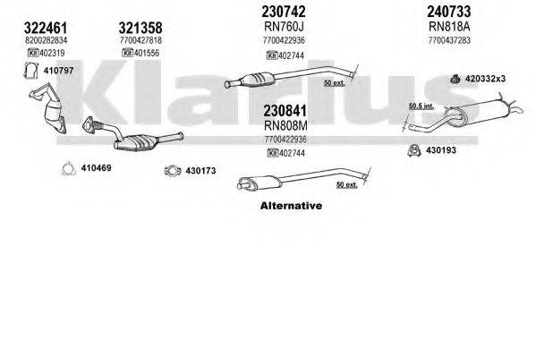 KLARIUS 720889E Система випуску ОГ